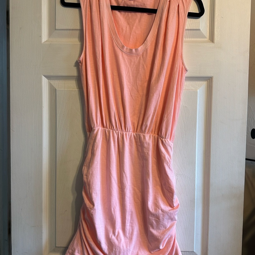 Sundry Bright Peach Sleeveless Scoop Neck Sundress